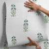 Aqua Blossom Wall Paper