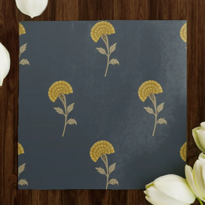 Flora Party (Charcoal Blue)